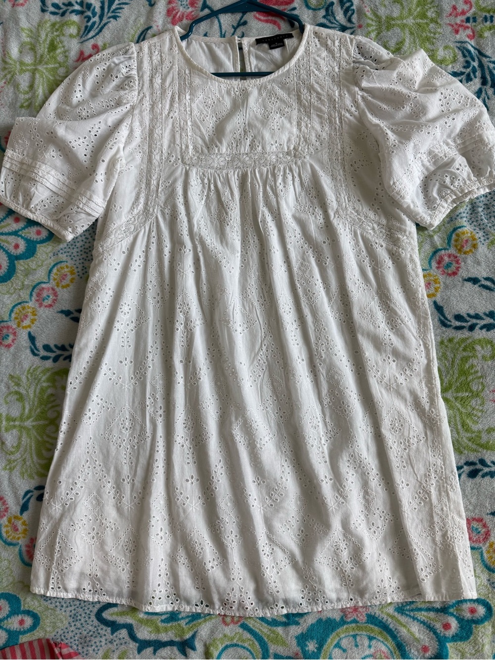 Sanctuary White Eyelet Puff Sleeve Dress
